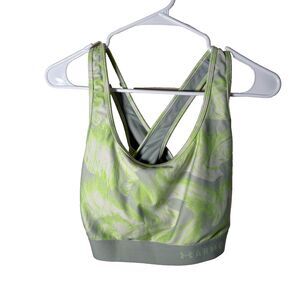 Under Armour Sports Bra Women's 1X Strappy Athletic Active Green Crossover